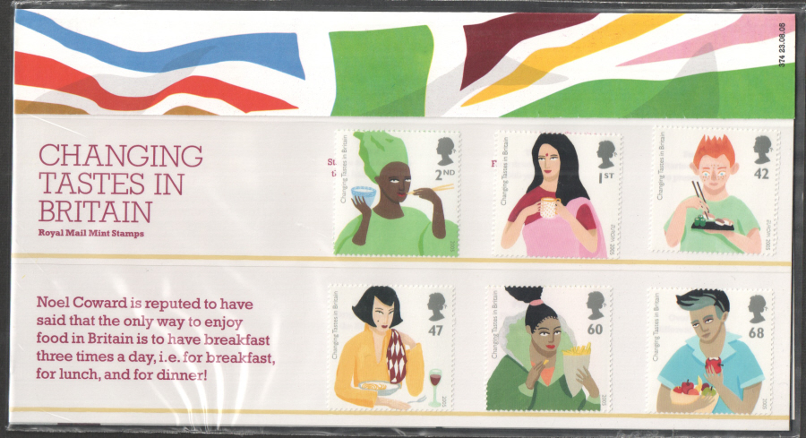 (image for) 2005 Changing Tastes in Britain Royal Mail Presentation Pack 374